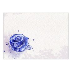 Blue Rose Watercolor Card