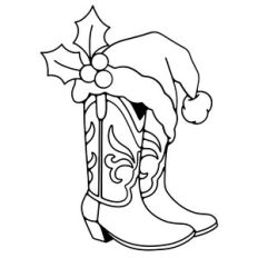 Santa Hat Cowboy Boots