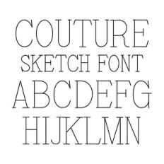 BFC Couture Sketch Fancy Modern Serif Sketch Font