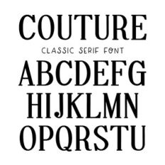 BFC Couture Tall Modern Simple Fashion Serif Font