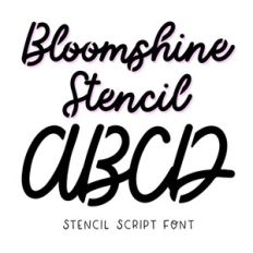 BFC Bloomshine Stencil Monoline Script Font