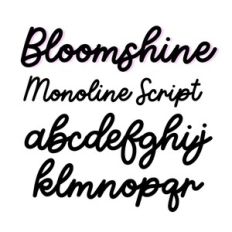 BFC Bloomshine Monoline Handwriting Script Font