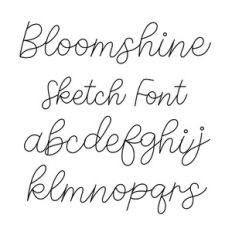 BFC Bloomshine Script Sketch Elegant Cursive Handwriting Sketch Font