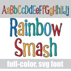 Rainbow Smash Color Font