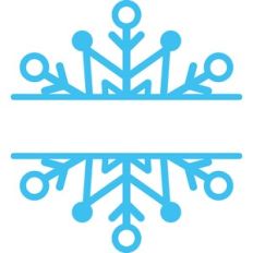 Split Snowflake Name Frame