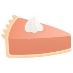 slice of pumpkin pie print and cut