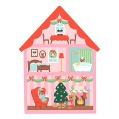 Christmas Doll House