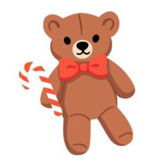 Teddy Bear with Candycane