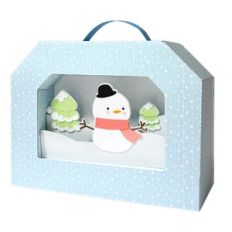 suitcase snowman