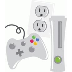 video game controller console and electrical outlet