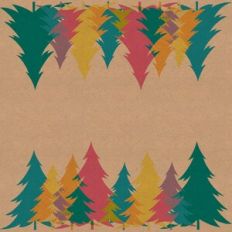 Christmas colorful tree wrapping paper