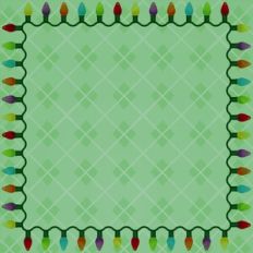 Christmas lights plaid wrapping paper