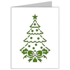 christmas tree with ornaments card