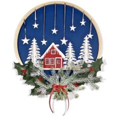 Christmas Cottage Hoop