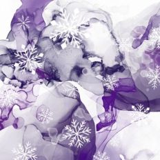Purple Alcohol Ink Snowflake Background Pattern