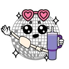 Cute disco ball, girly tumbler