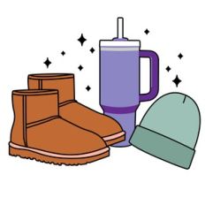 Fall boots, tumbler and beannie