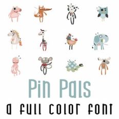 Pin Pals - Full Color Font