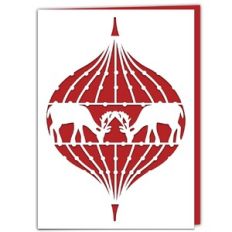 Deer Bauble Christmas Card