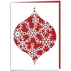 Snowflake Christmas Ornament Card