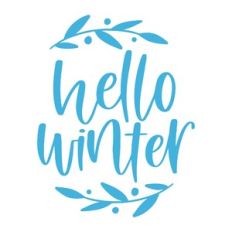 Hello Winter Round Frame