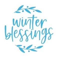 Winter Blessings Round Frame