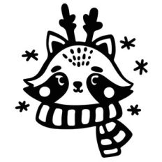 christmas raccoon