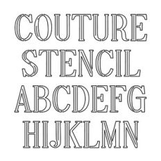 BFC Couture Stencil Sketch Serif Display Sketch Font