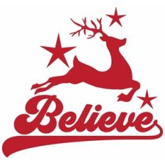 Believe Reindeer Design