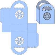 scalloped snowflake favor bag