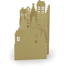4x7 Layered Christmas Card Village