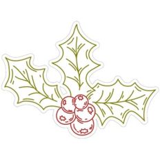 Christmas holly - sketch