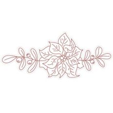 Christmas poinsettia and berries sketch