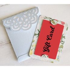 lace edge gift card holder and envelope