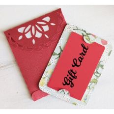lace edge gift card holder and envelope