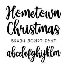 BFC Hometown Christmas Brush Script Cursive Font