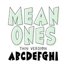 BFC Mean Ones Thin Version Chunky Playful Christmas Kids Font