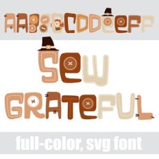 Sew Grateful Color Font