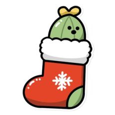 Santa Stocking Sticker
