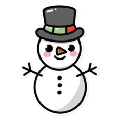 Snowman Sticker