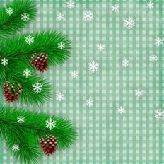 Christmas Tree Plaid Pattern Paper