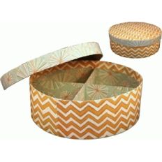 3d round box with divider and lid