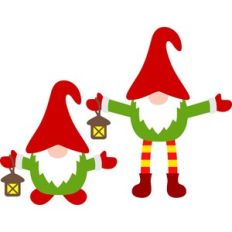 christmas gnome with lantern