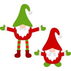 christmas gnome with mustaches