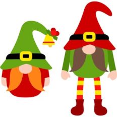 christmas gnome with mustaches