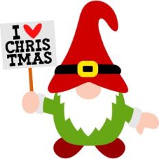 gnome i love christmas