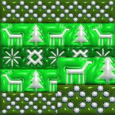 inflated christmas green pattern