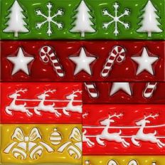 inflated christmas santa pattern