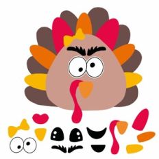 Build A Funny Turkey Activity Set