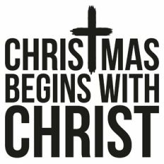 Christmas Begins With Christ Cross Quote